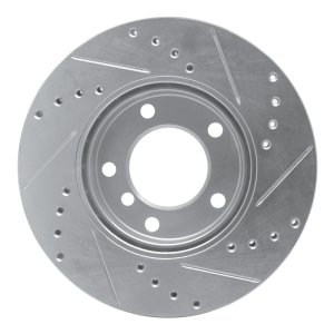 BMW 323i Brake Rotor (1) - Front Left - R1 Concepts - Drilled & Slotted - Silver - `91-`06